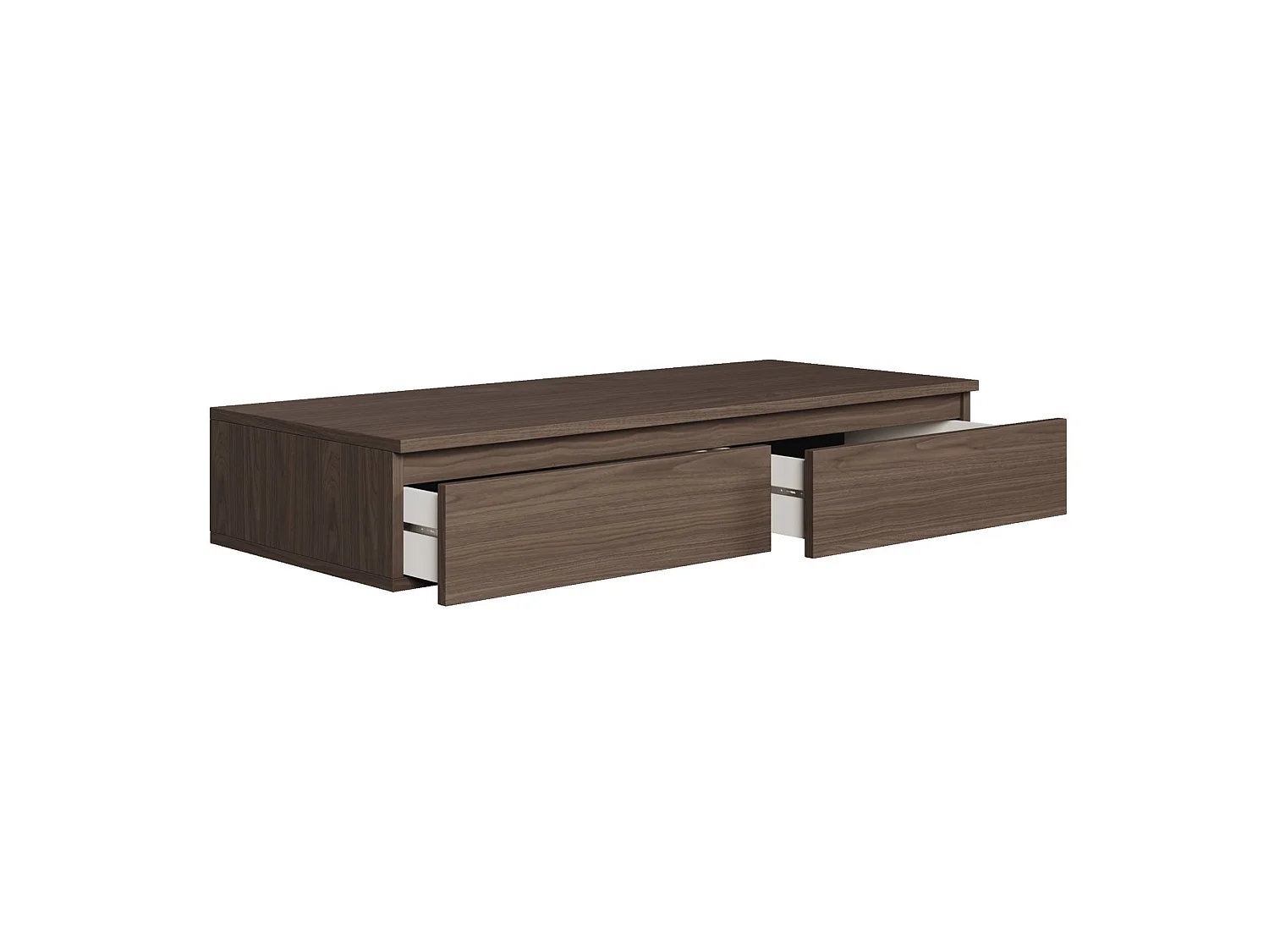 Coiffeuse bureau avec 2 tiroirs - 120 cm - noyer du Wisconsin- BEMMI