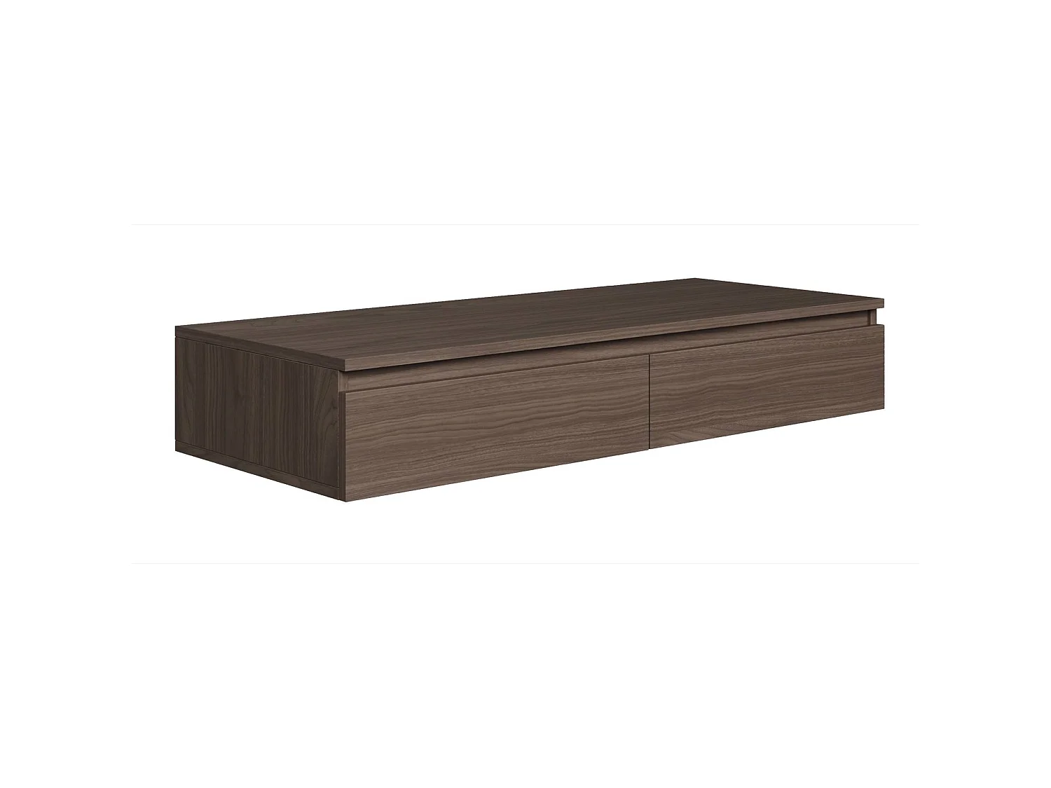 Coiffeuse bureau avec 2 tiroirs - 120 cm - noyer du Wisconsin- BEMMI