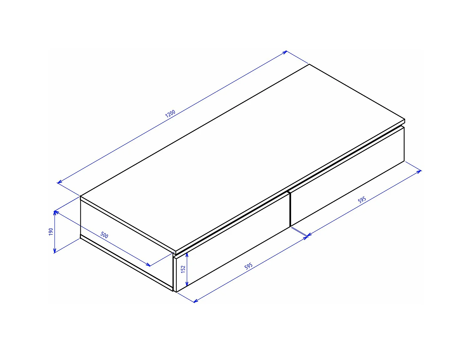 Coiffeuse avec bureau 2 tiroirs - 120 cm - blanc- BEMMI