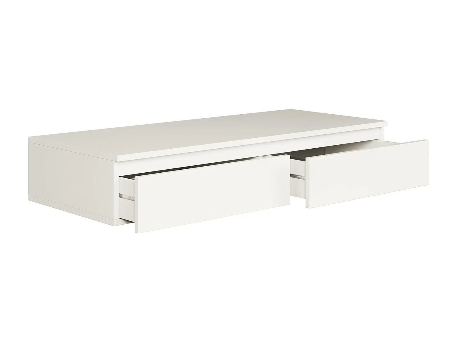 Coiffeuse avec bureau 2 tiroirs - 120 cm - blanc- BEMMI