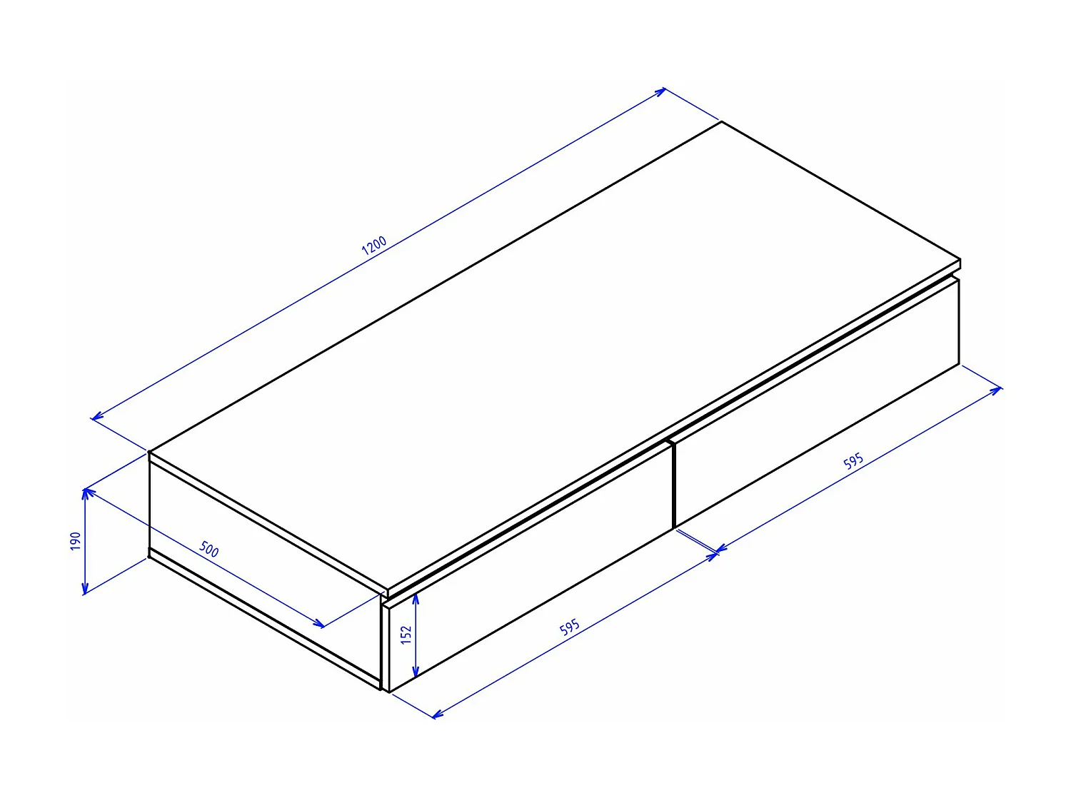 Coiffeuse avec bureau 2 tiroirs - 120 cm - blanc- BEMMI