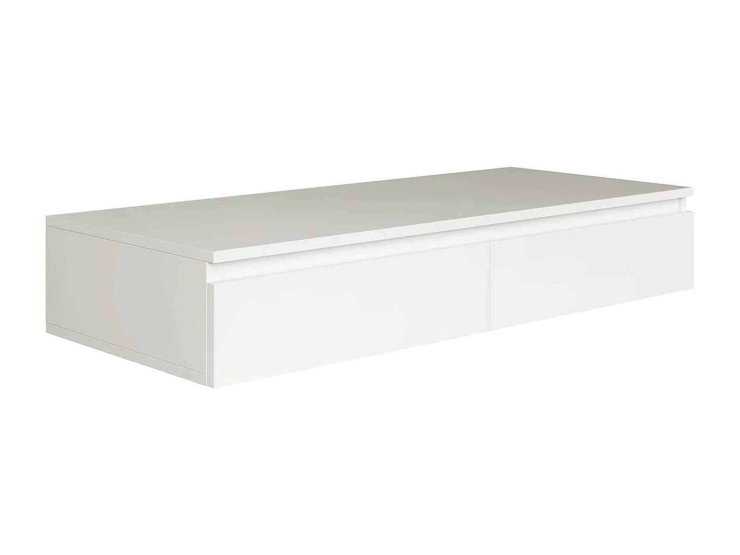 Coiffeuse avec bureau 2 tiroirs - 120 cm - blanc- BEMMI
