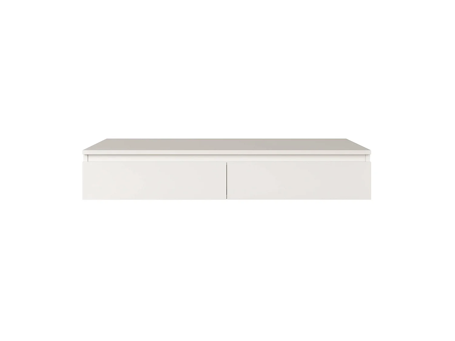 Coiffeuse bureau avec 2 tiroirs - 120 cm - blanc- BEMMI