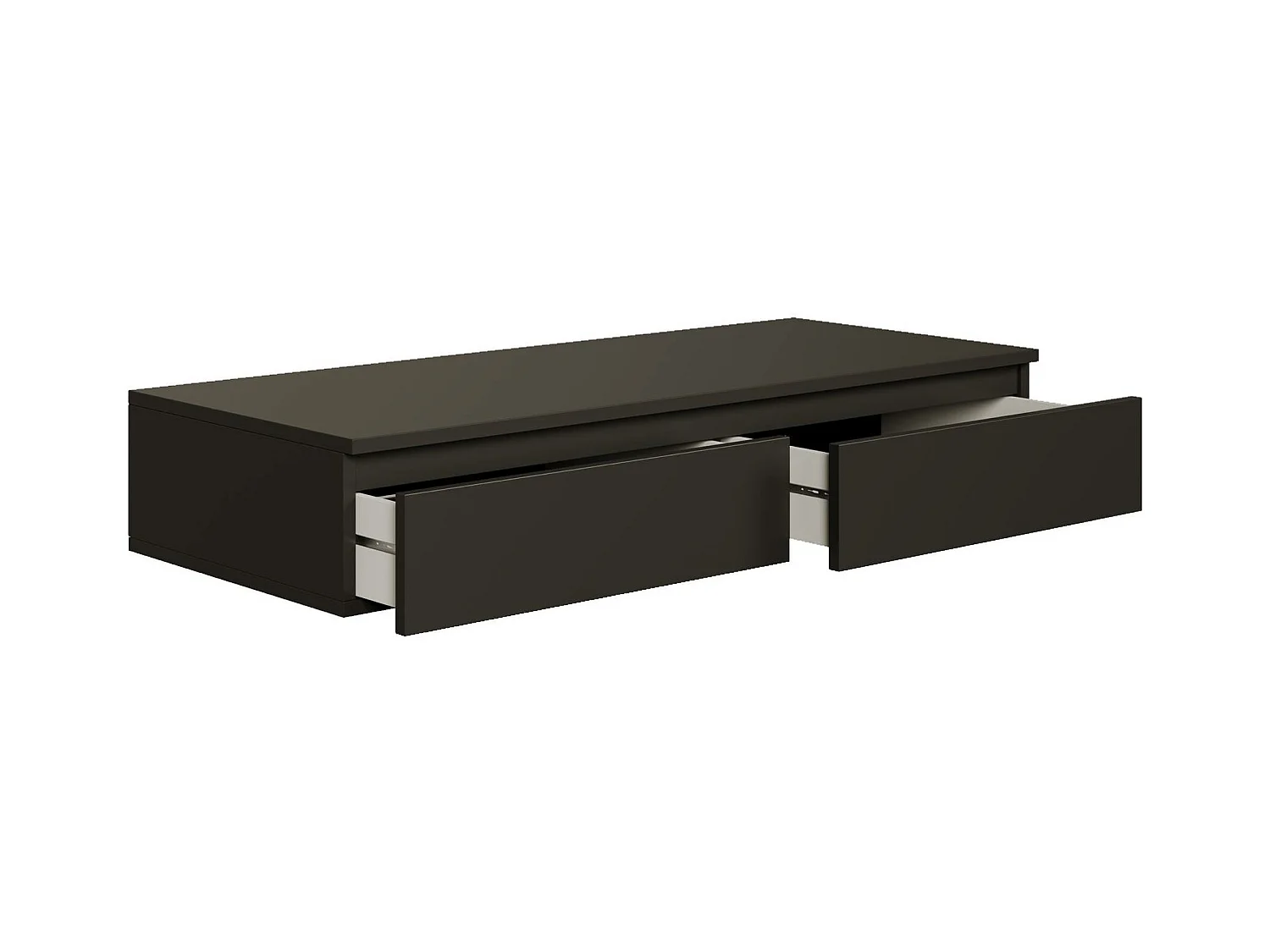 Coiffeuse avec bureau 2 tiroirs - 120 cm - noir- BEMMI