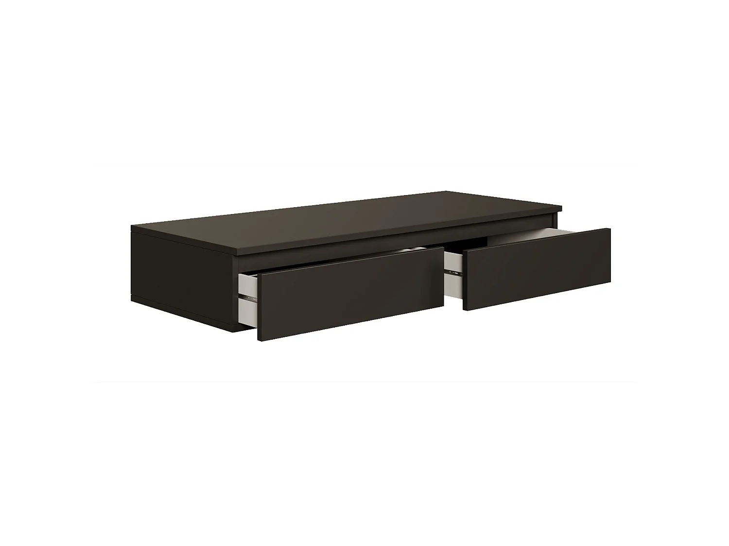 Tocador con scrivania e 2 cassetti -120 cm -nero -BEMMI