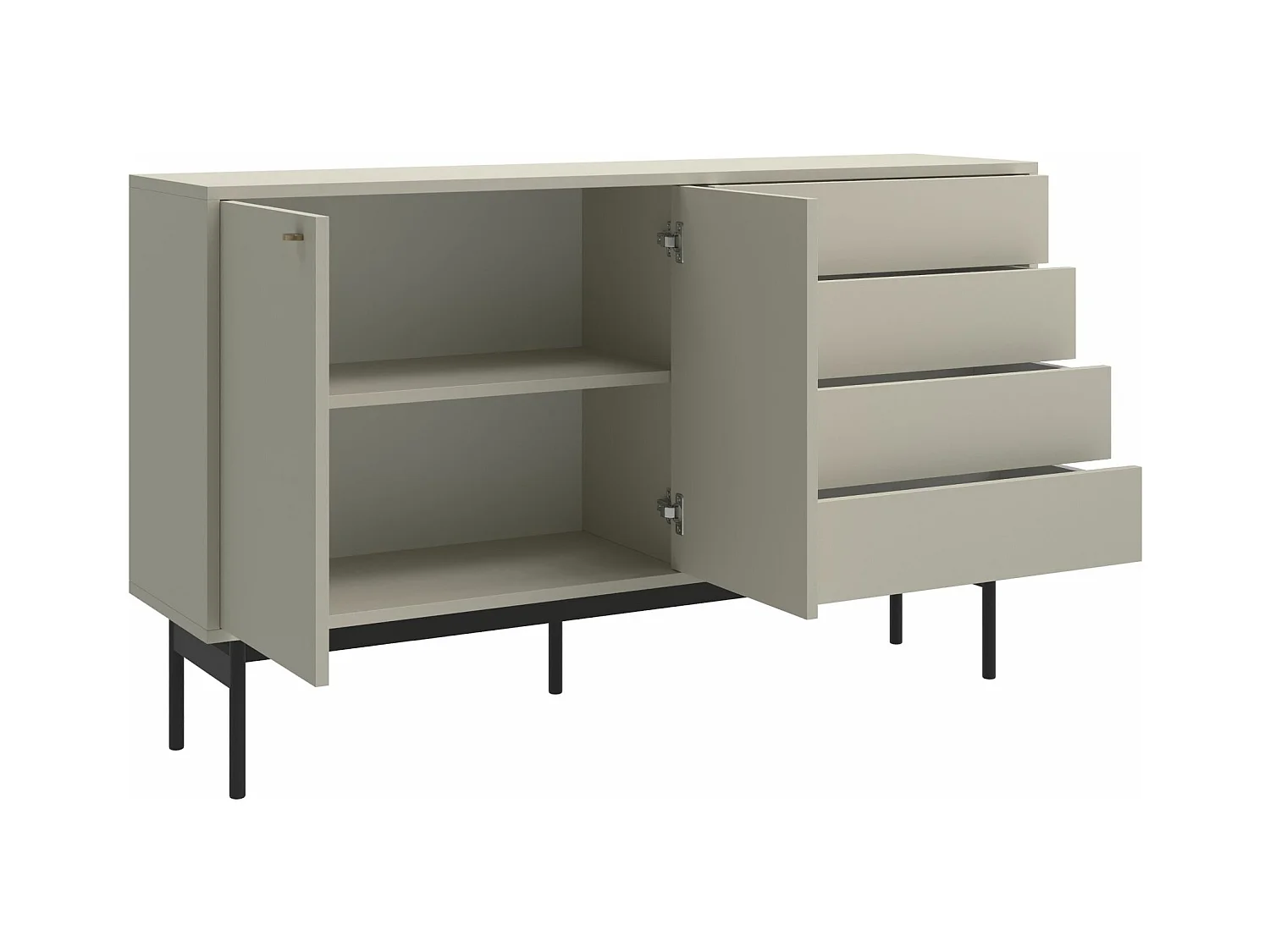 Sideboard mit 4 Schubladen - Greige - 154 cm - OLAR
