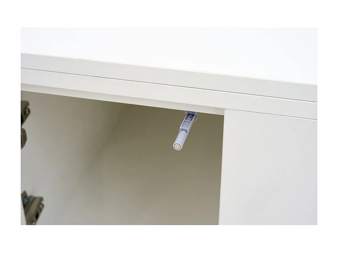 Table basse avec mécanisme de levage moderne double espace de rangement caché blanc