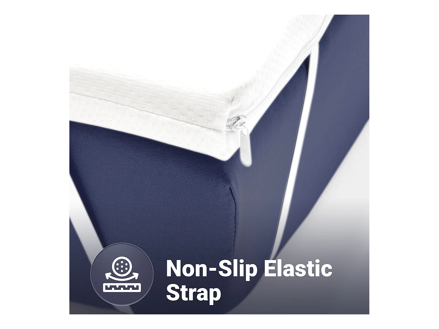 The White Stone Topper 80 x 190 cm | Correttore Materasso Ergonomico | Imbottitura in Ovatta Soft | Altezza 5 cm | Tessuto Traspirante e Antiacaro