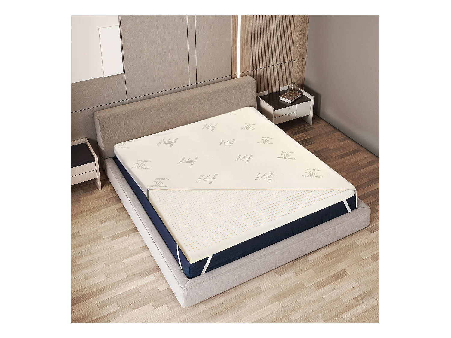 Topper de Látex Natural 130x190 | Bambu respirável, removível