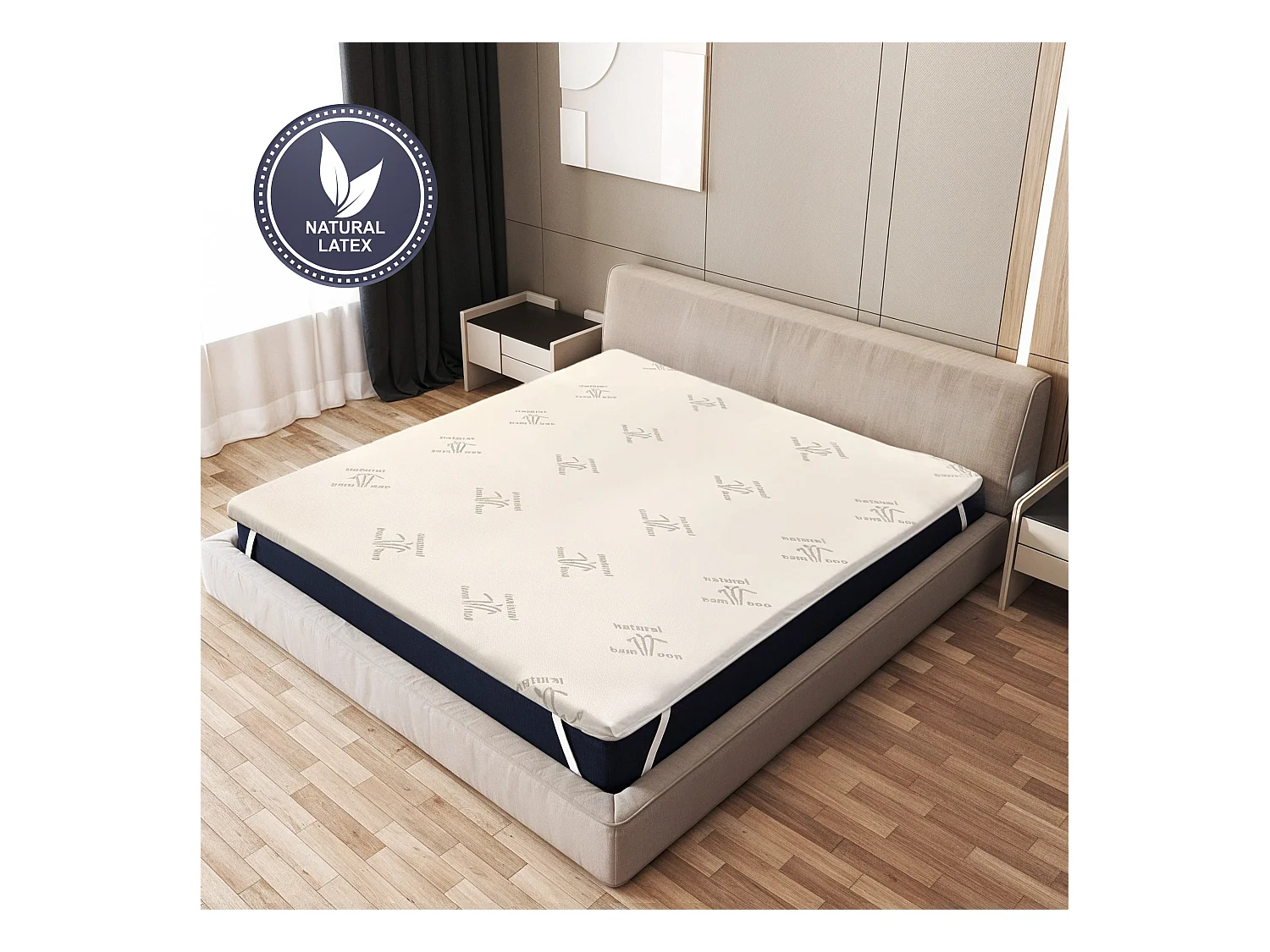 The White Stone Topper 90 x 200 cm | Ergonomischer Matratzen-Topper | Weiche Vliesfüllung | Höhe 5 cm | Atmungsaktiver und milbenresistenter Stoff