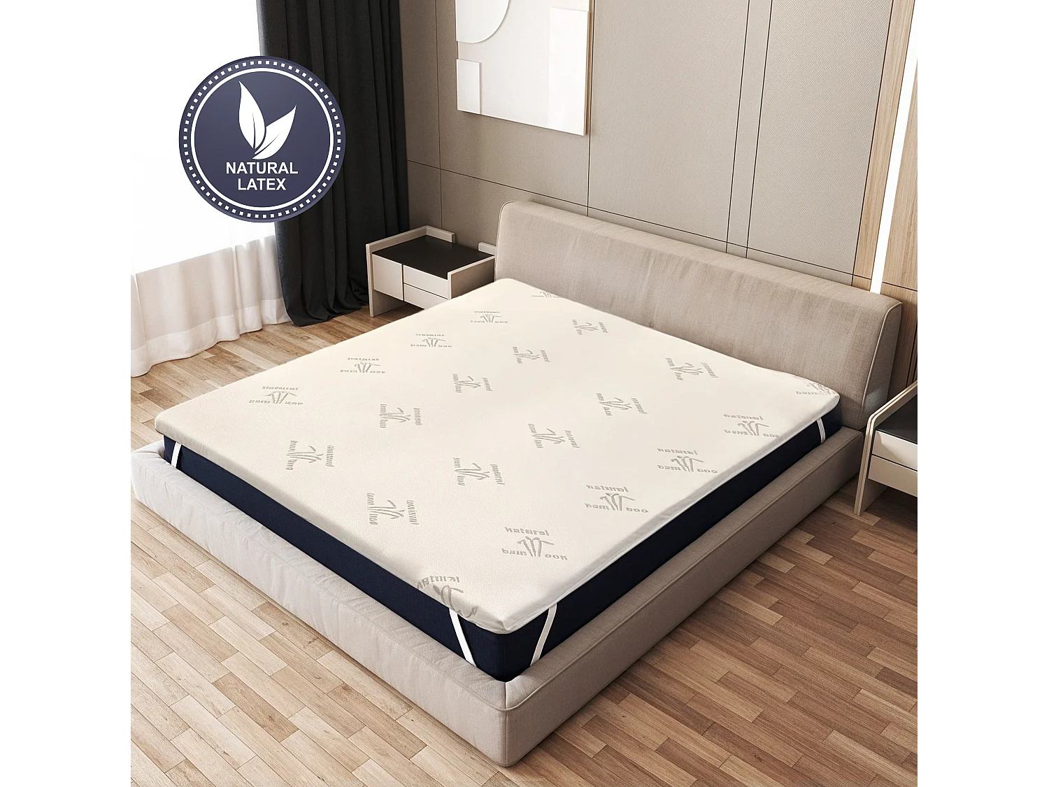 The White Stone Topper 120 x 200 cm | Correcteur de Matelas Ergonomique | Rembourrage en Ouate Soft | Hauteur 5 cm | Tissu Respirant, Antiallergique