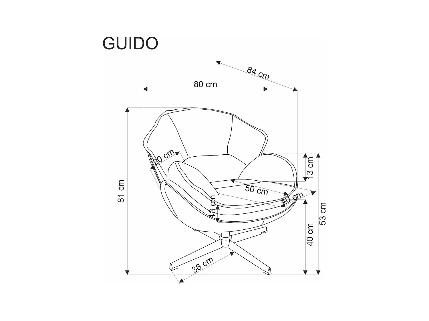 Poltroncina Guido/Tessuto/Beige