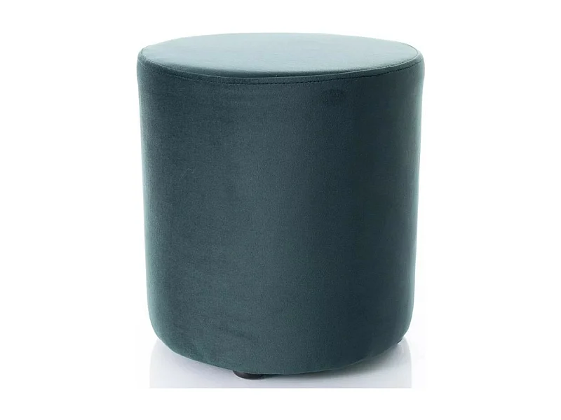 Pouf rotondo in velluto 33 x 36 cm verde DELTA