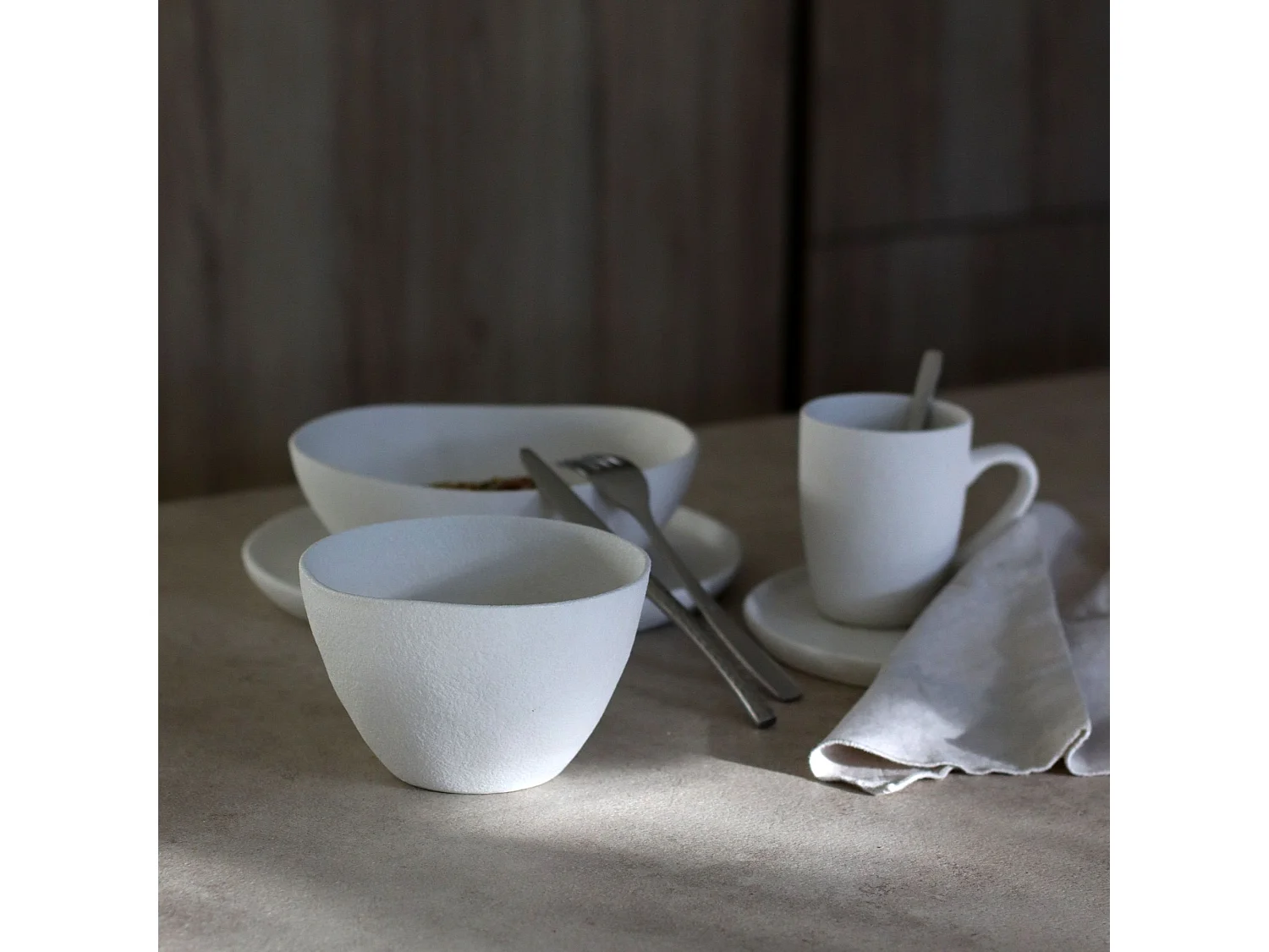 Ogo Living - Lot De 6 Bols Snowstack 865ml 15.5cm En Gres Blanc Mat