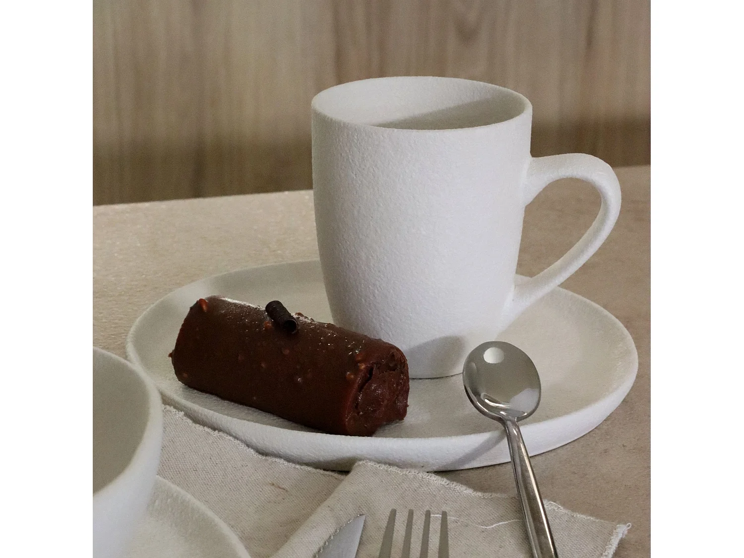 Ogo Living - Lot De 6 Mugs Snowstack 33cl En Gres Blanc Mat