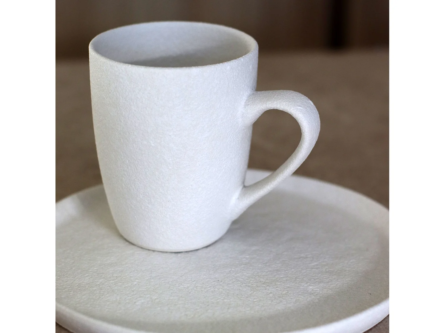 Ogo Living - Lot De 6 Mugs Snowstack 33cl En Gres Blanc Mat