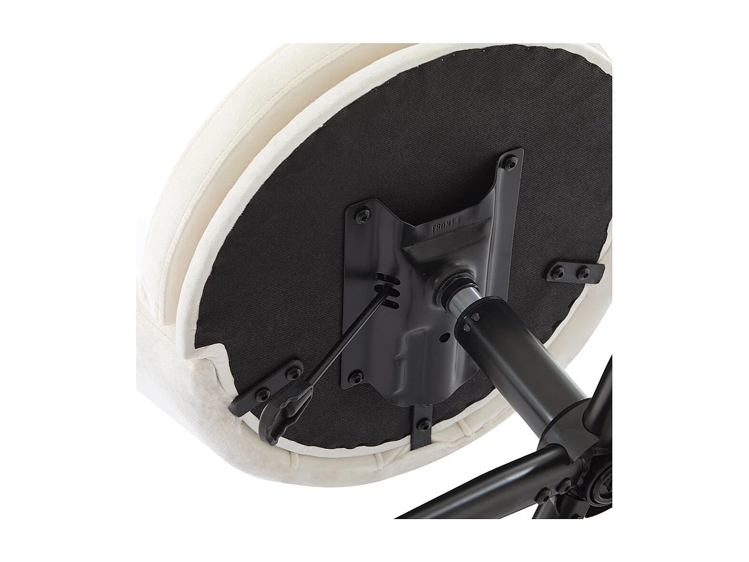 Chaise de bureau en forme de pétale coussin lombaire en forme de papillon réglable en hauteur coussin d'assise moelleux beige