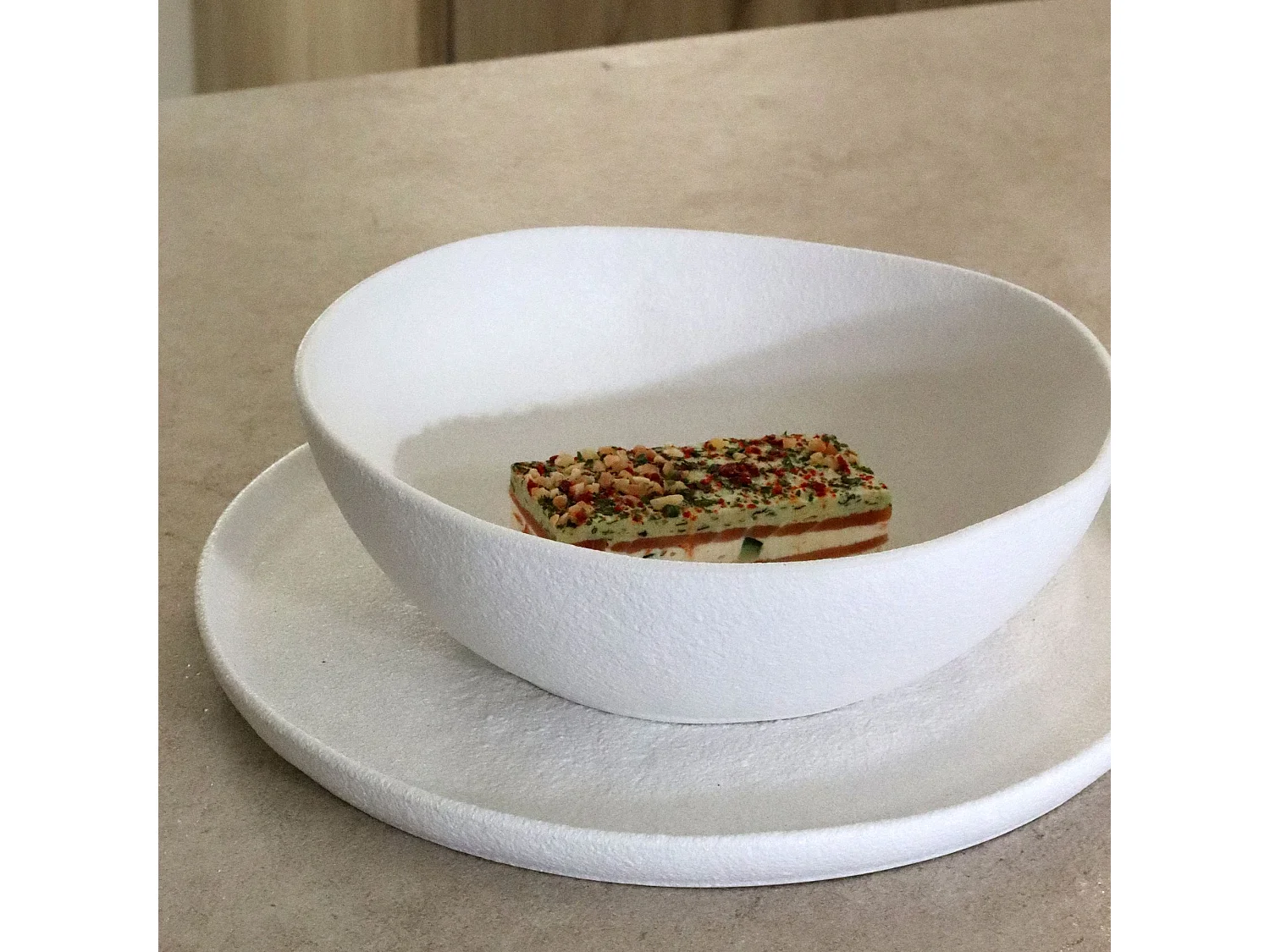 Ogo Living - Lot De 6 Assiettes Creuses Snowstack 21cm En Gres Blanc Mat