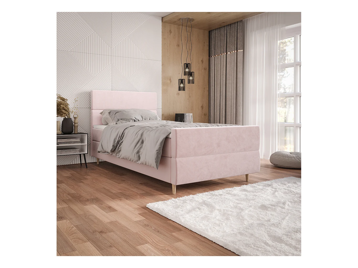 Łóżko kontynentalne FLO Plus 90x200 Itaka 58