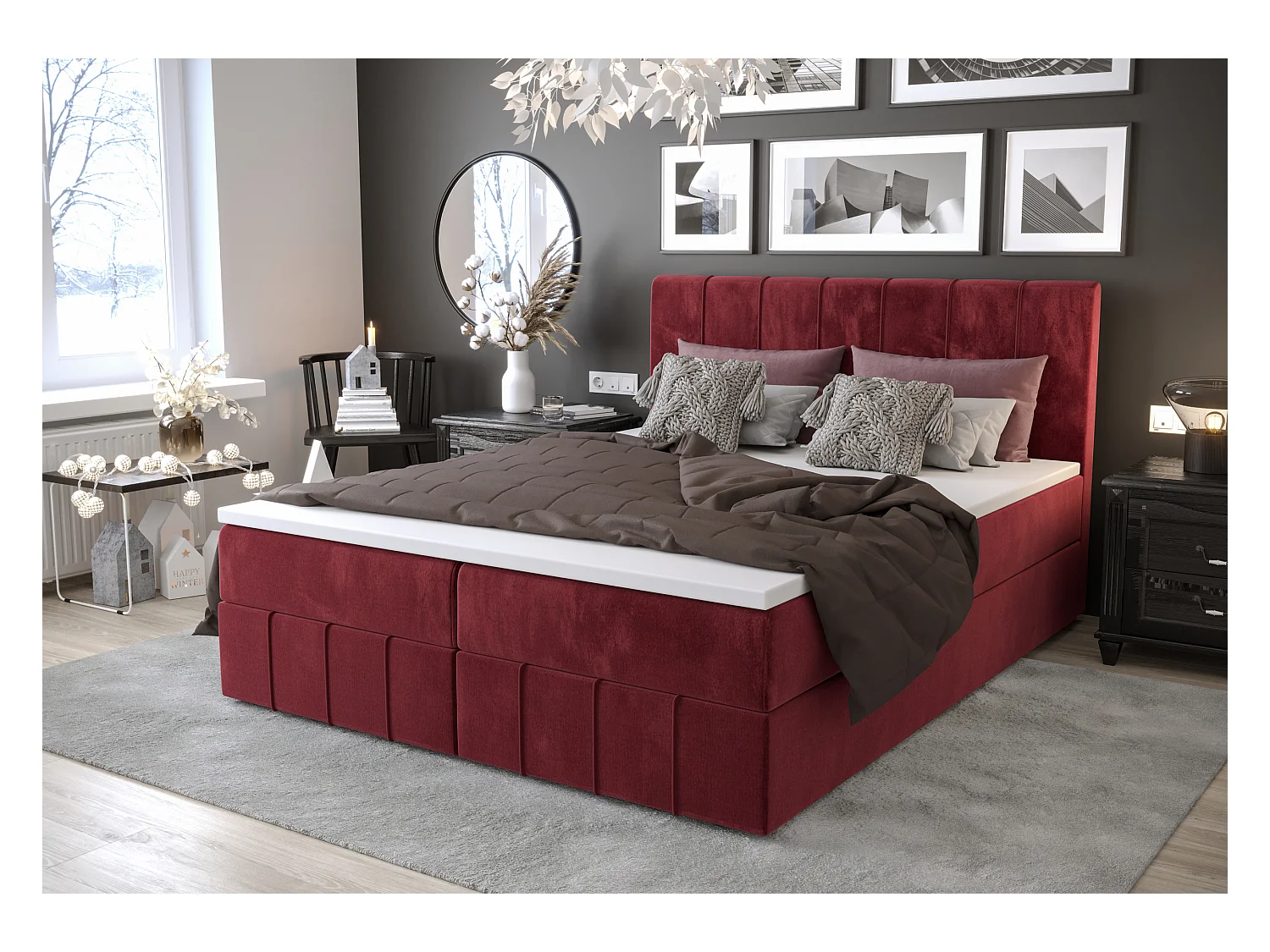 Boxspringbett BAHAMA 180x200 Monolith 59