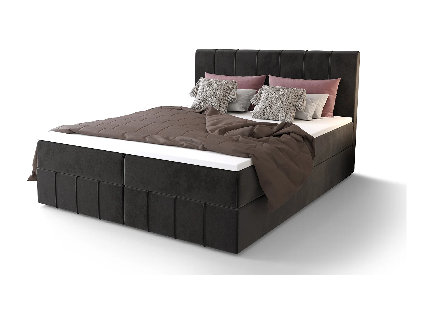 Boxspringbett BAHAMA 160x200 Monolith 97