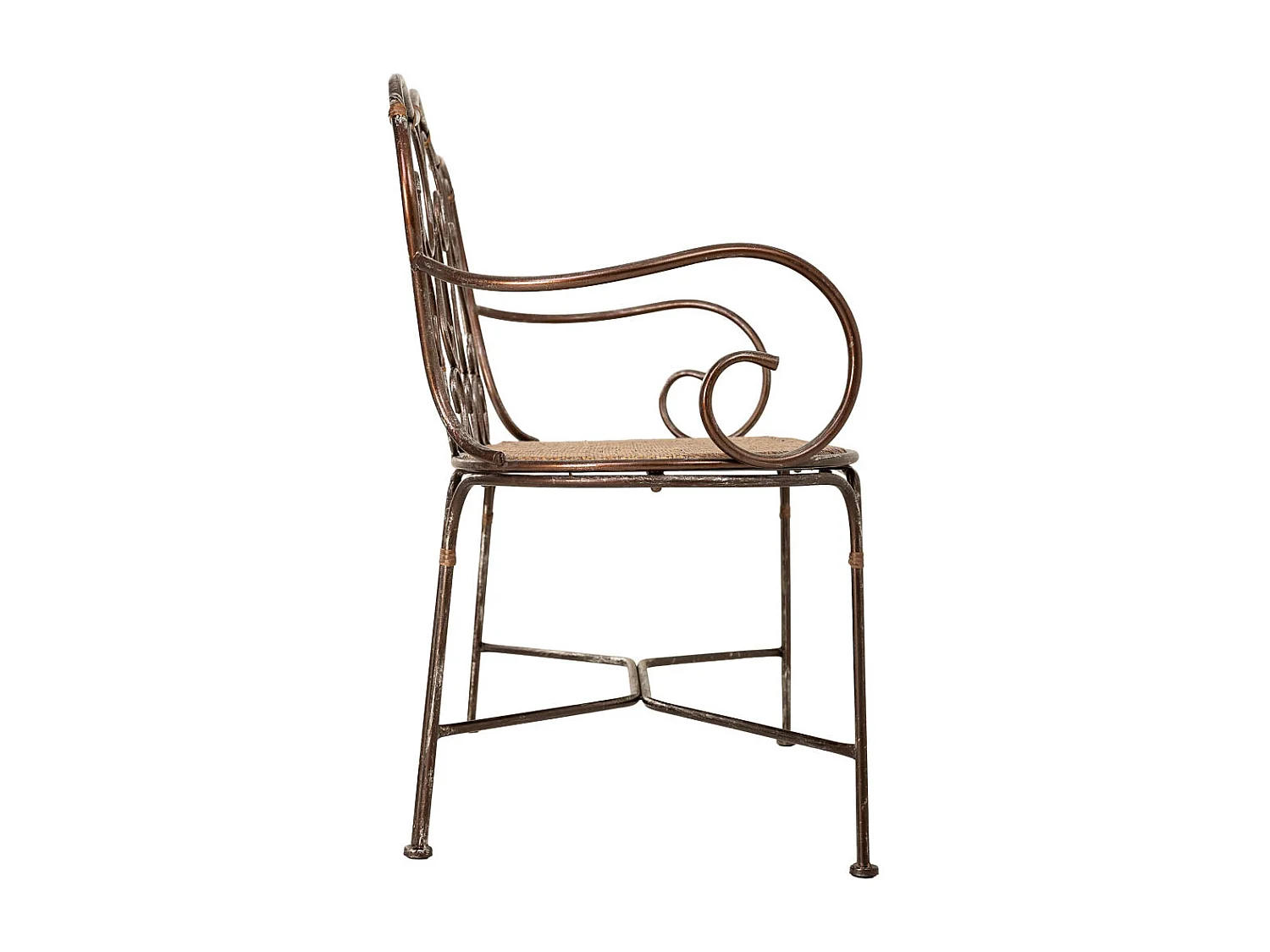 Banco em metal 146,69x55,25x45,09/89,54h cm