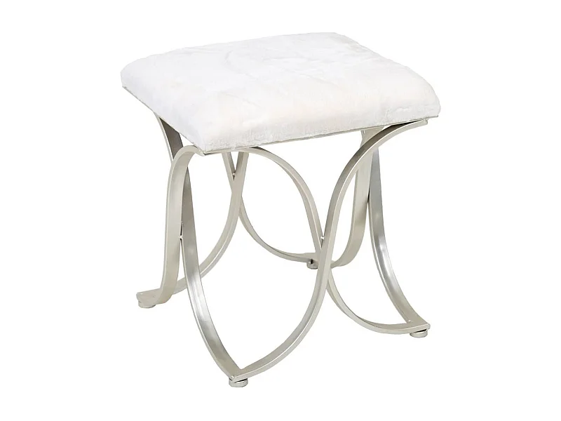 Banc en bois et coton 67x30x43h cm