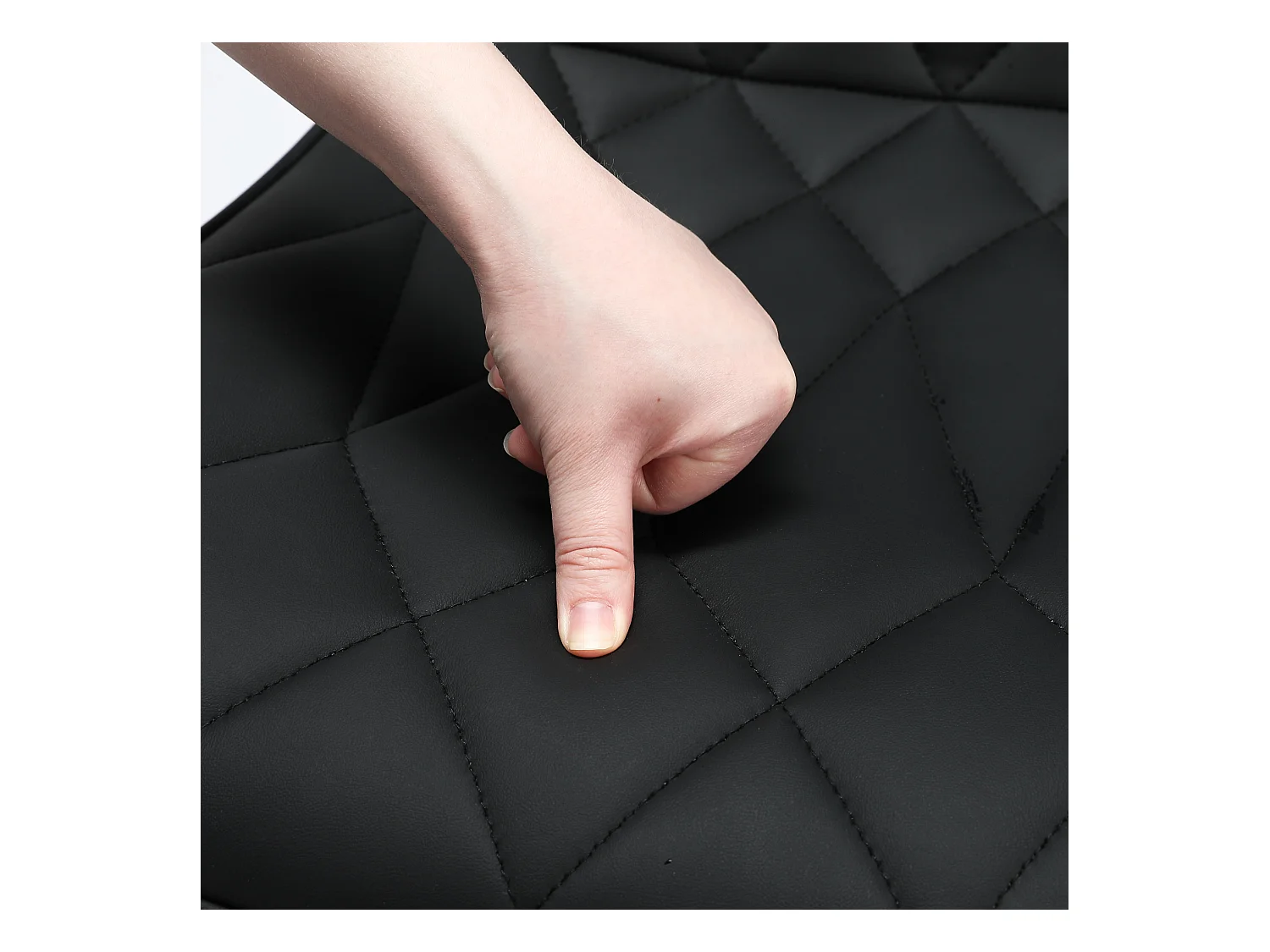 Barra elevable - 2 negras, acolchado diamante 'piel de gato'