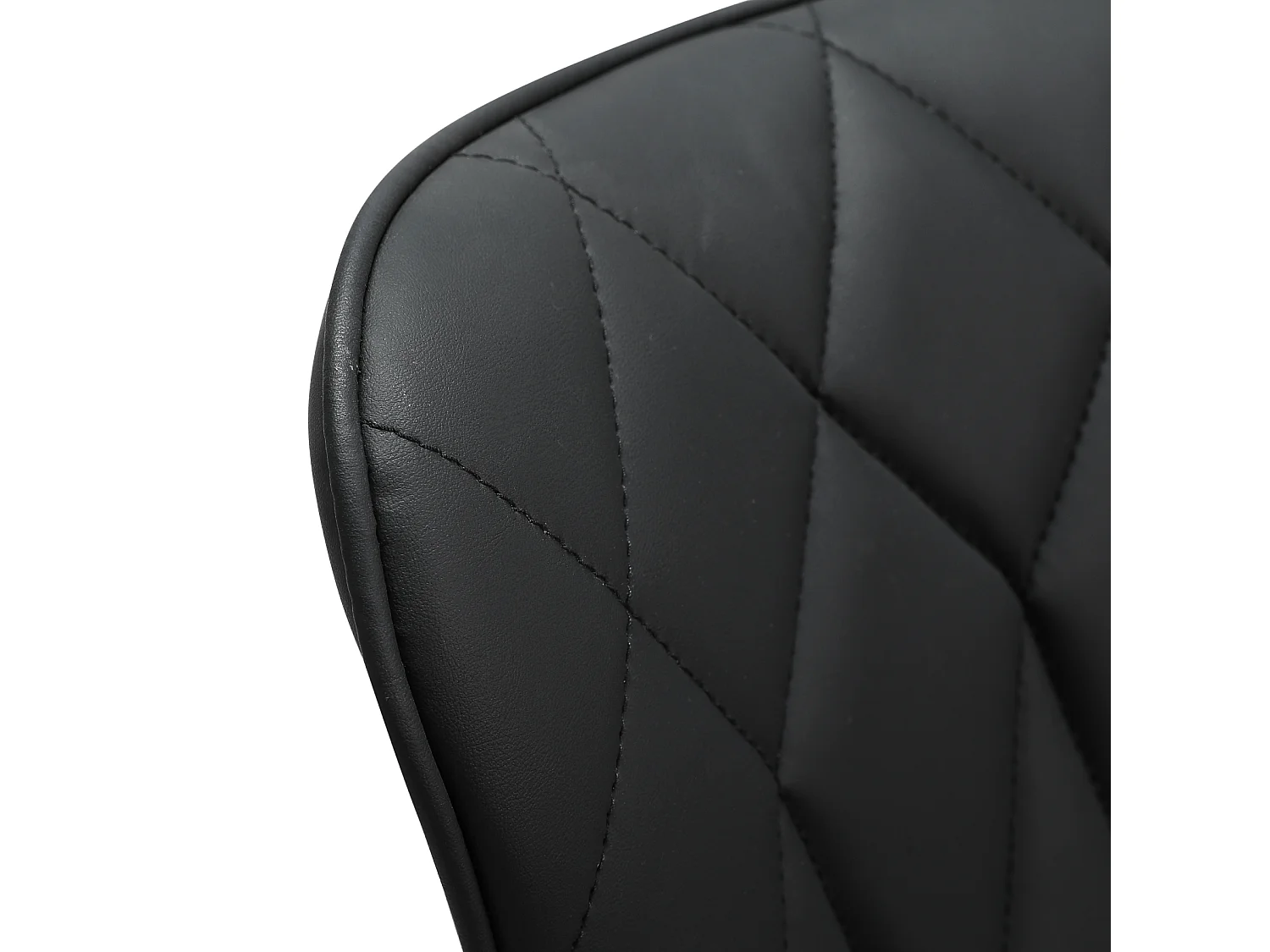 Lot de 2 Tabourets de bar HomeMiYN- Hauteur réglable, 360° rotatif en cuir diamanté, noir