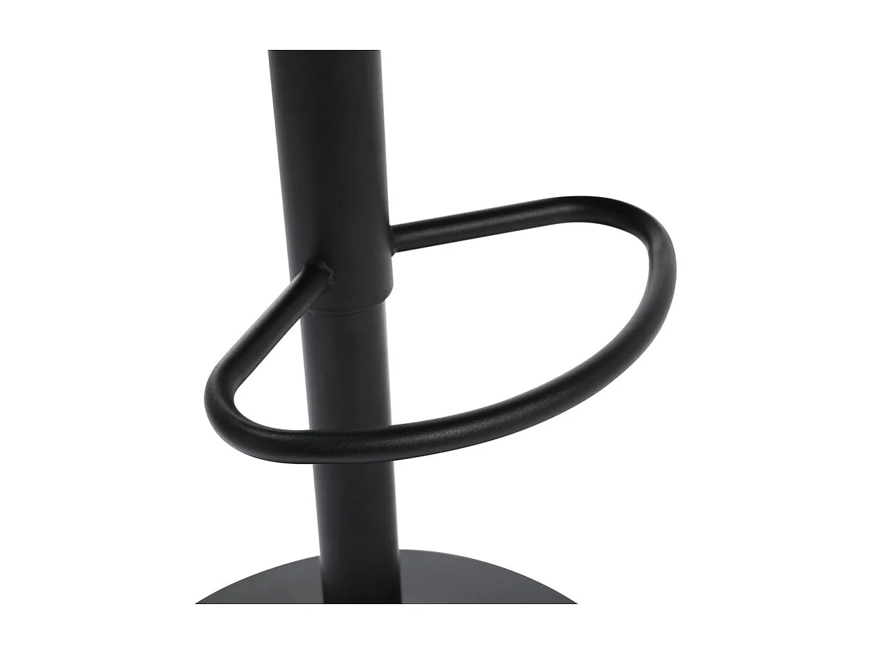 Lot de 2 Tabourets de bar HomeMiYN- Hauteur réglable, 360° rotatif en cuir diamanté, noir