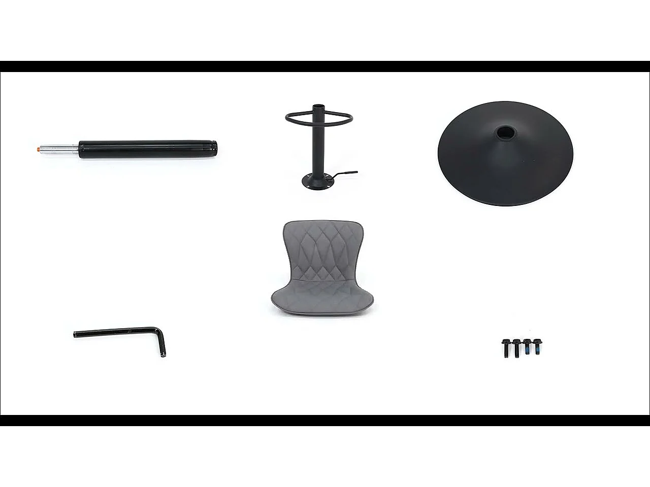 Set de 2 Tabourets de bar HomeMiYN Ajustables, 360° rotatif en cuir diamanté, Gris