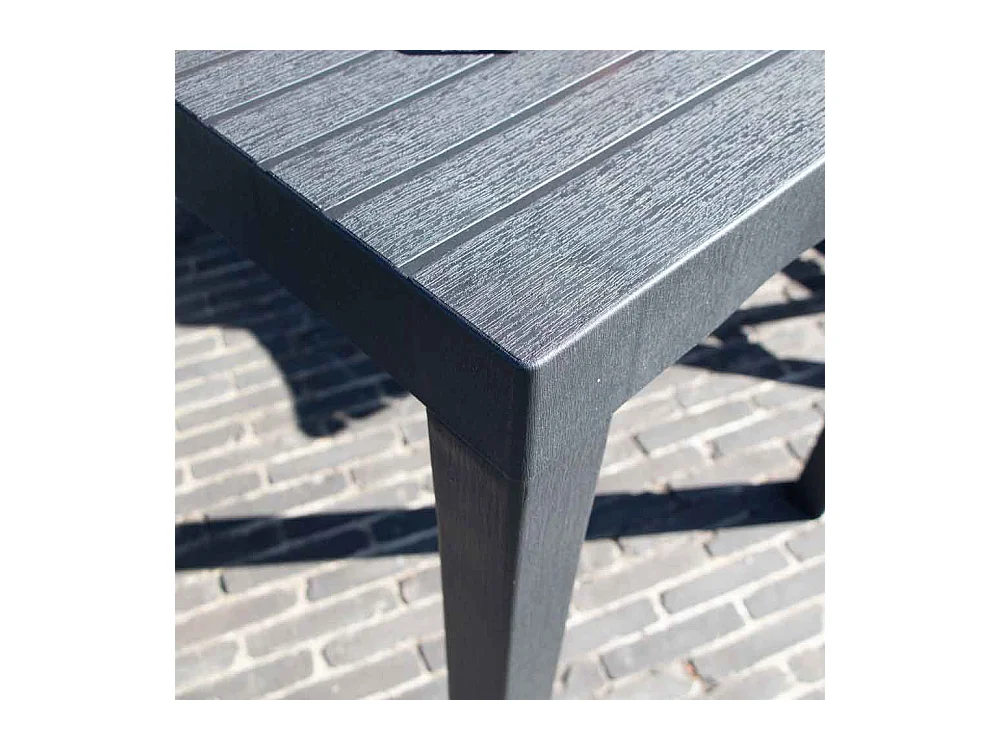 Ensemble de balcon en résine recyclé Anthracite CLUB