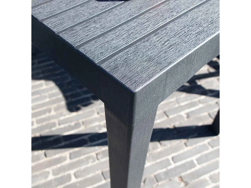 Ensemble de balcon en résine recyclé Anthracite CLUB