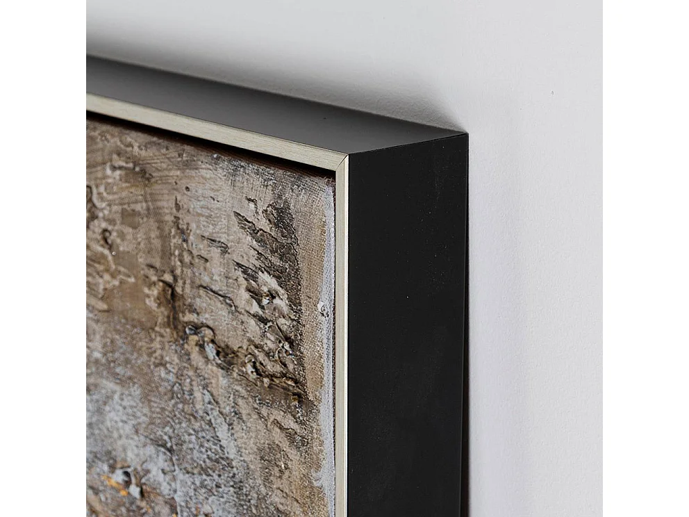 Tableau peinture à l'huile sur toile,peinte à la main avec cadre en bois noir - Longueur 150 x Profondeur 4 x Hauteur 200 cm