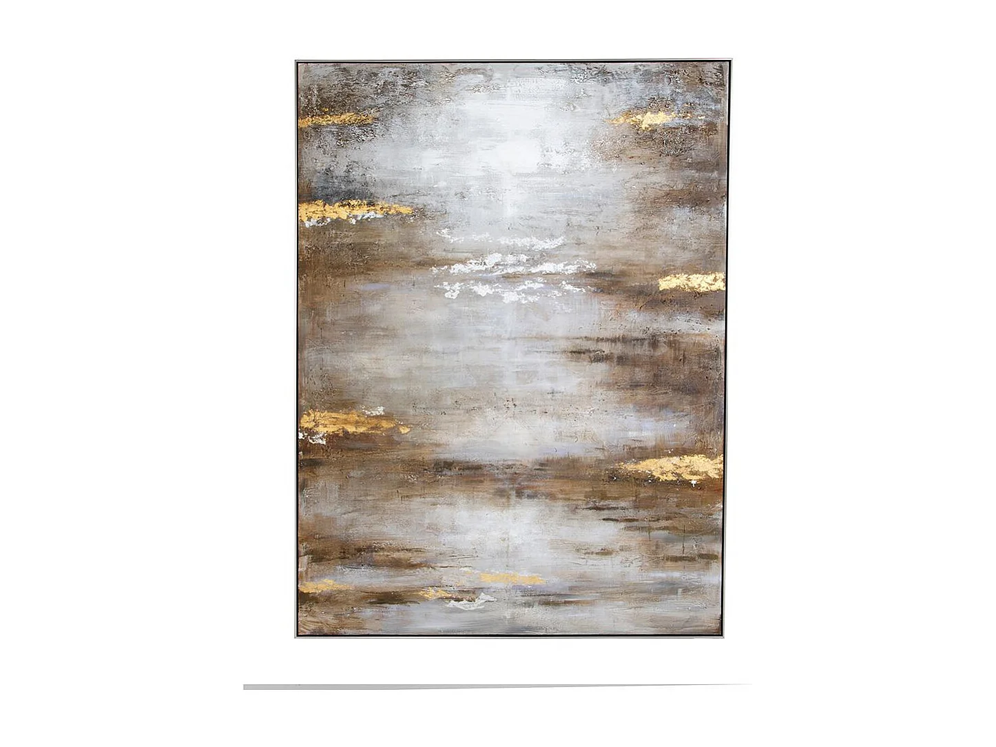 Tableau peinture à l'huile sur toile,peinte à la main avec cadre en bois noir - Longueur 150 x Profondeur 4 x Hauteur 200 cm