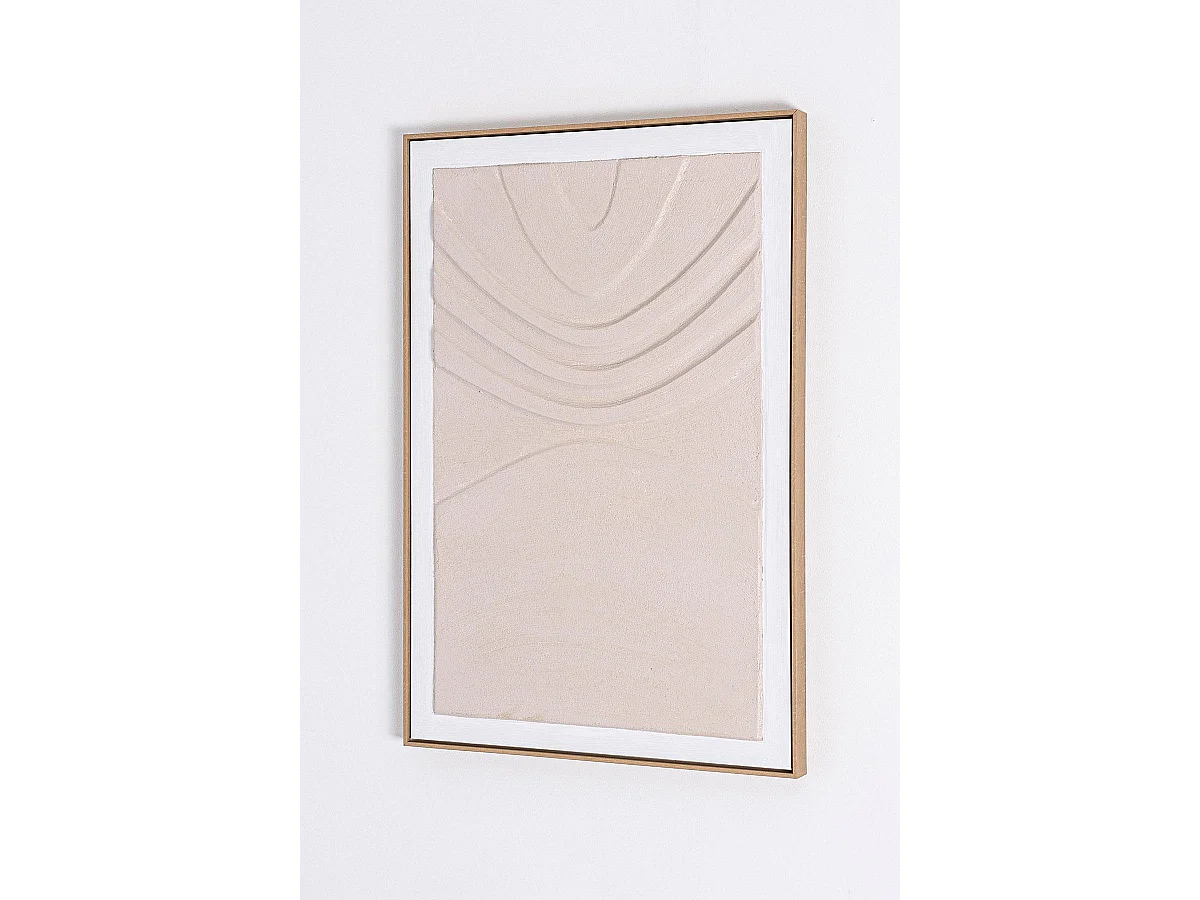 Lot de 2 tableaux peinture à l'huile ,peinte à la main abstraite avec cadre en bois - Longueur 120 x Hauteur 90 x profondeur 4 cm