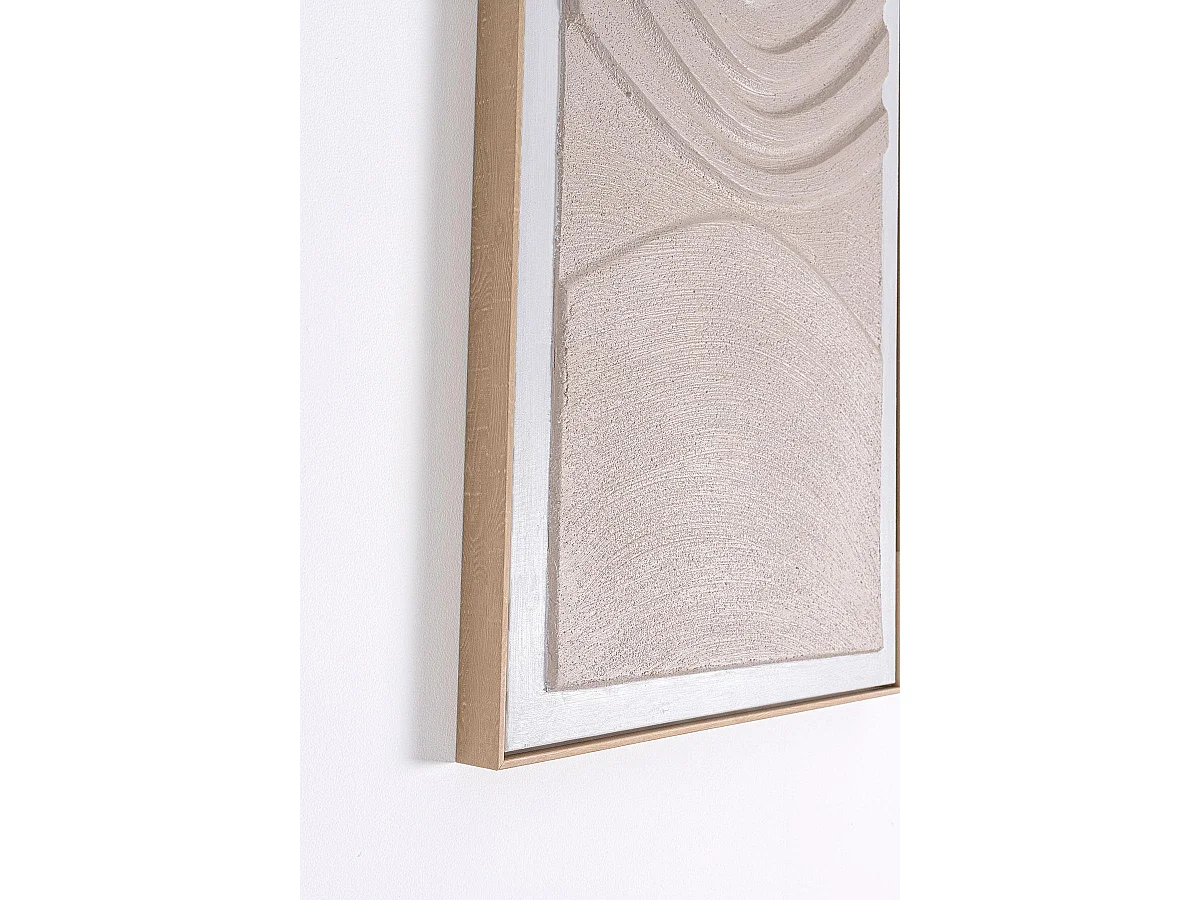 Lot de 2 tableaux peinture à l'huile ,peinte à la main abstraite avec cadre en bois - Longueur 120 x Hauteur 90 x profondeur 4 cm