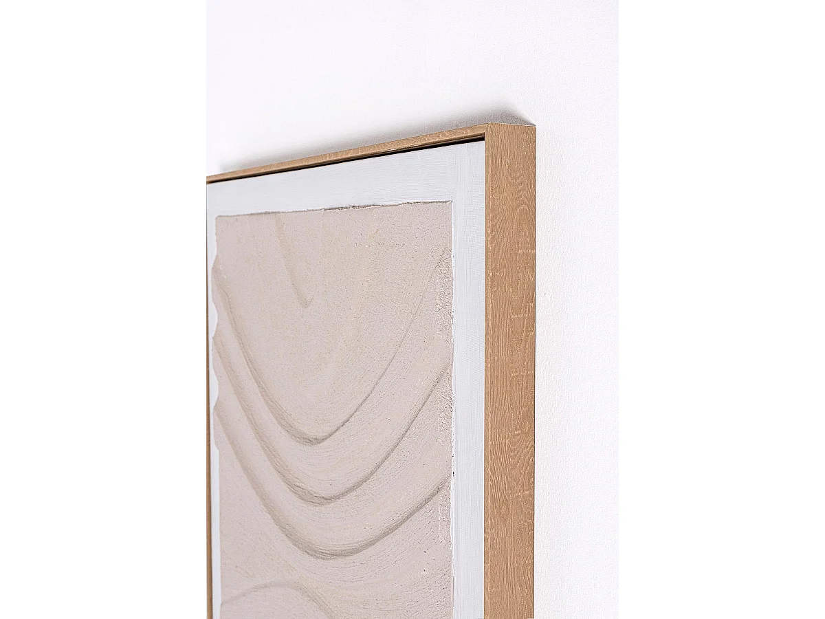 Lot de 2 tableaux peinture à l'huile ,peinte à la main abstraite avec cadre en bois - Longueur 120 x Hauteur 90 x profondeur 4 cm