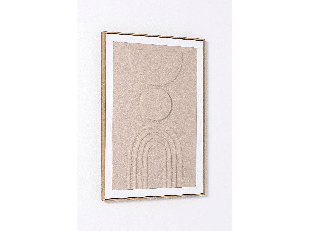 Lot de 2 tableaux peinture à l'huile ,peinte à la main abstraite avec cadre en bois - Longueur 120 x Hauteur 90 x profondeur 4 cm