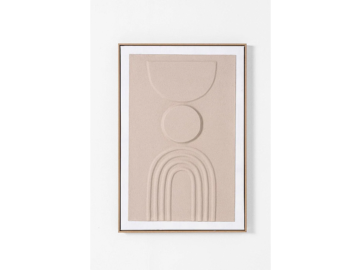 Lot de 2 tableaux peinture à l'huile ,peinte à la main abstraite avec cadre en bois - Longueur 120 x Hauteur 90 x profondeur 4 cm