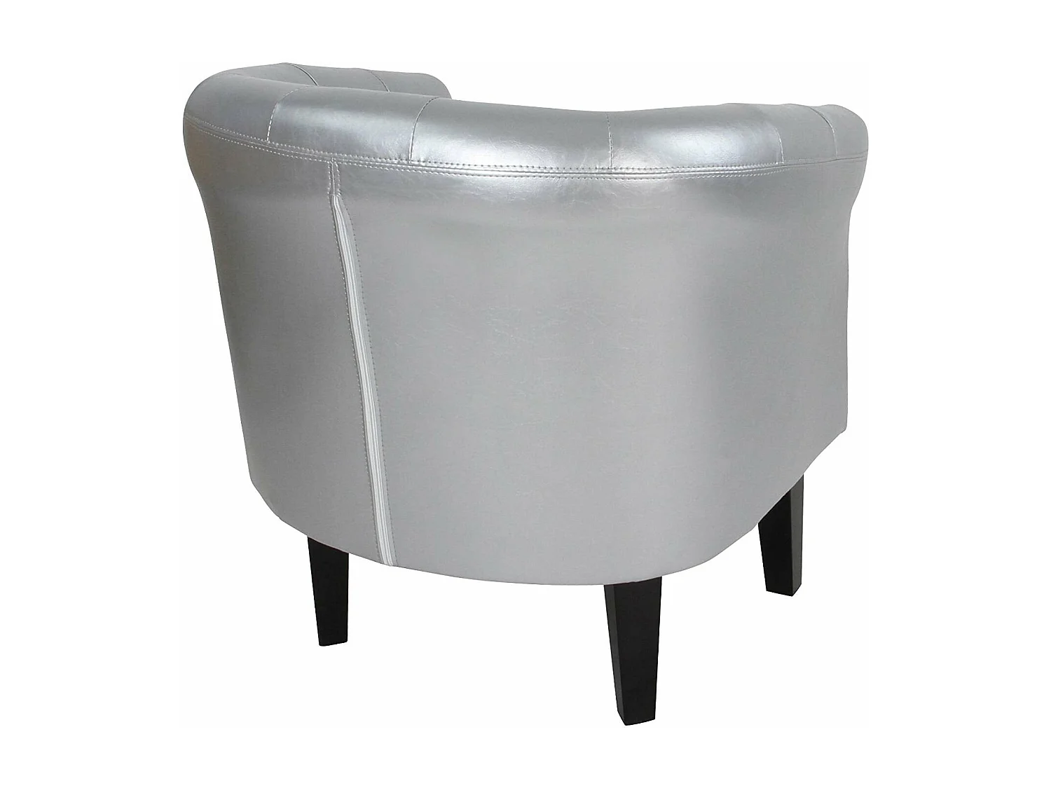 Poltrona Chesterfield para sala de estar cadeira para sala de jantar assento prateado 1101055