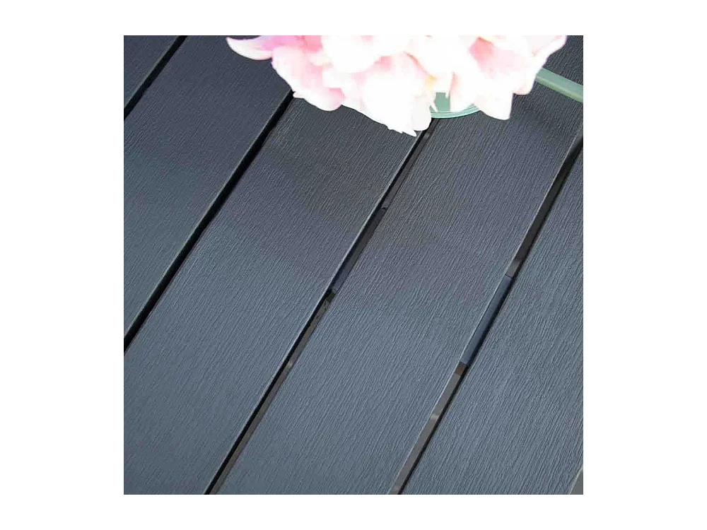 Ensemble avec banc X2 en résine recyclé Anthracite PAPUA