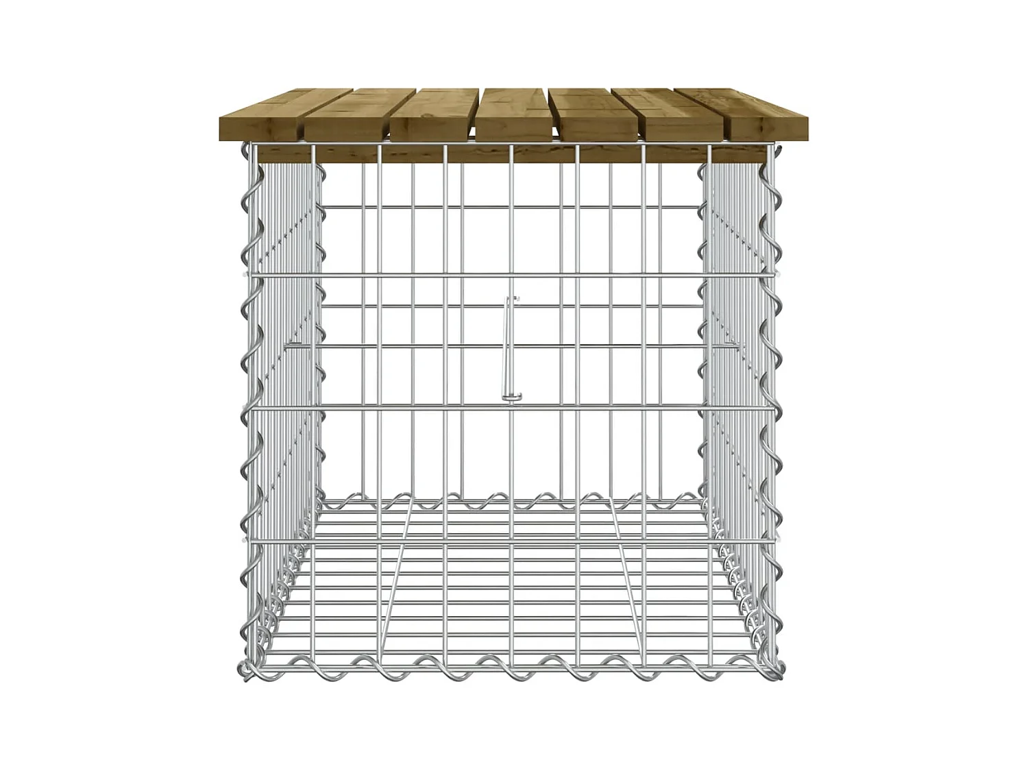 Banc de jardin design gabion 63x44x42 cm bois de pin imprégné