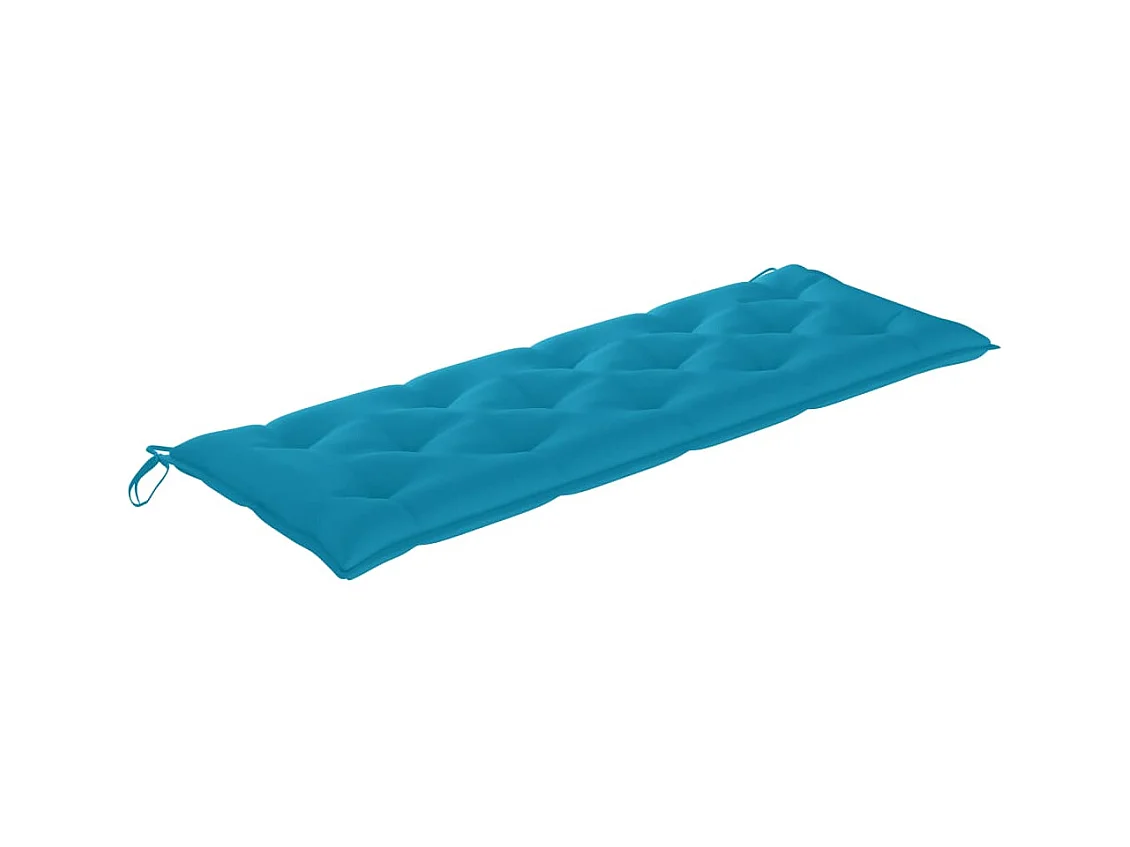 Banc de jardin empilable et coussin 159 cm Bois de teck massif