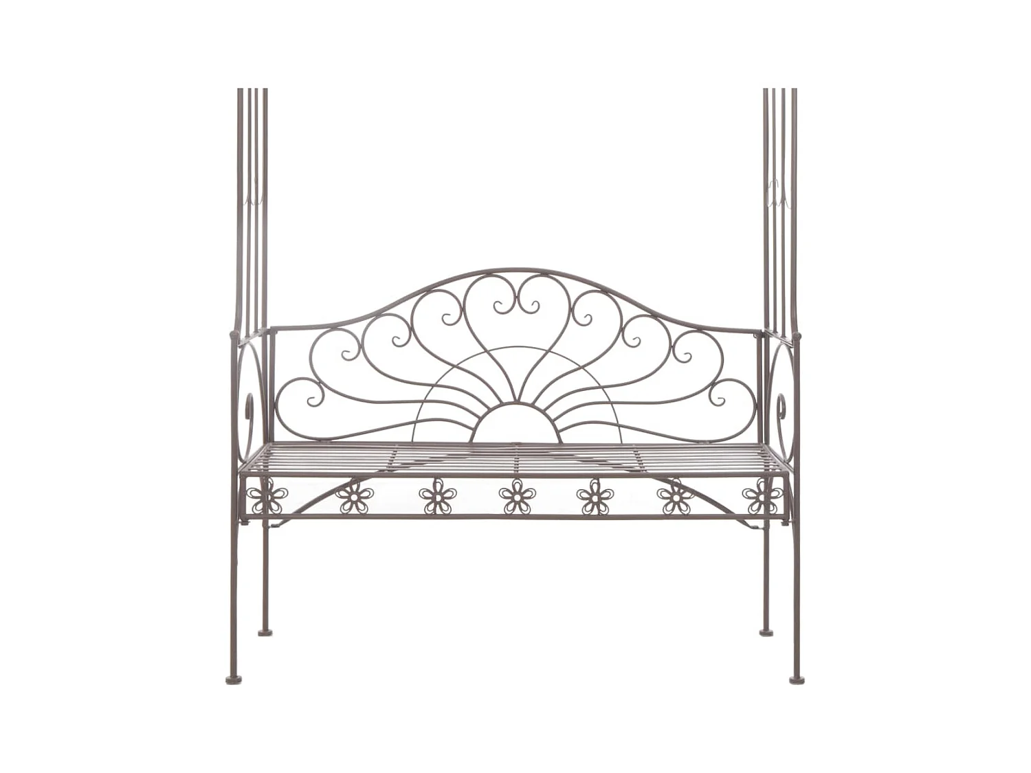 Banc de jardin 122 cm Fer Marron antique