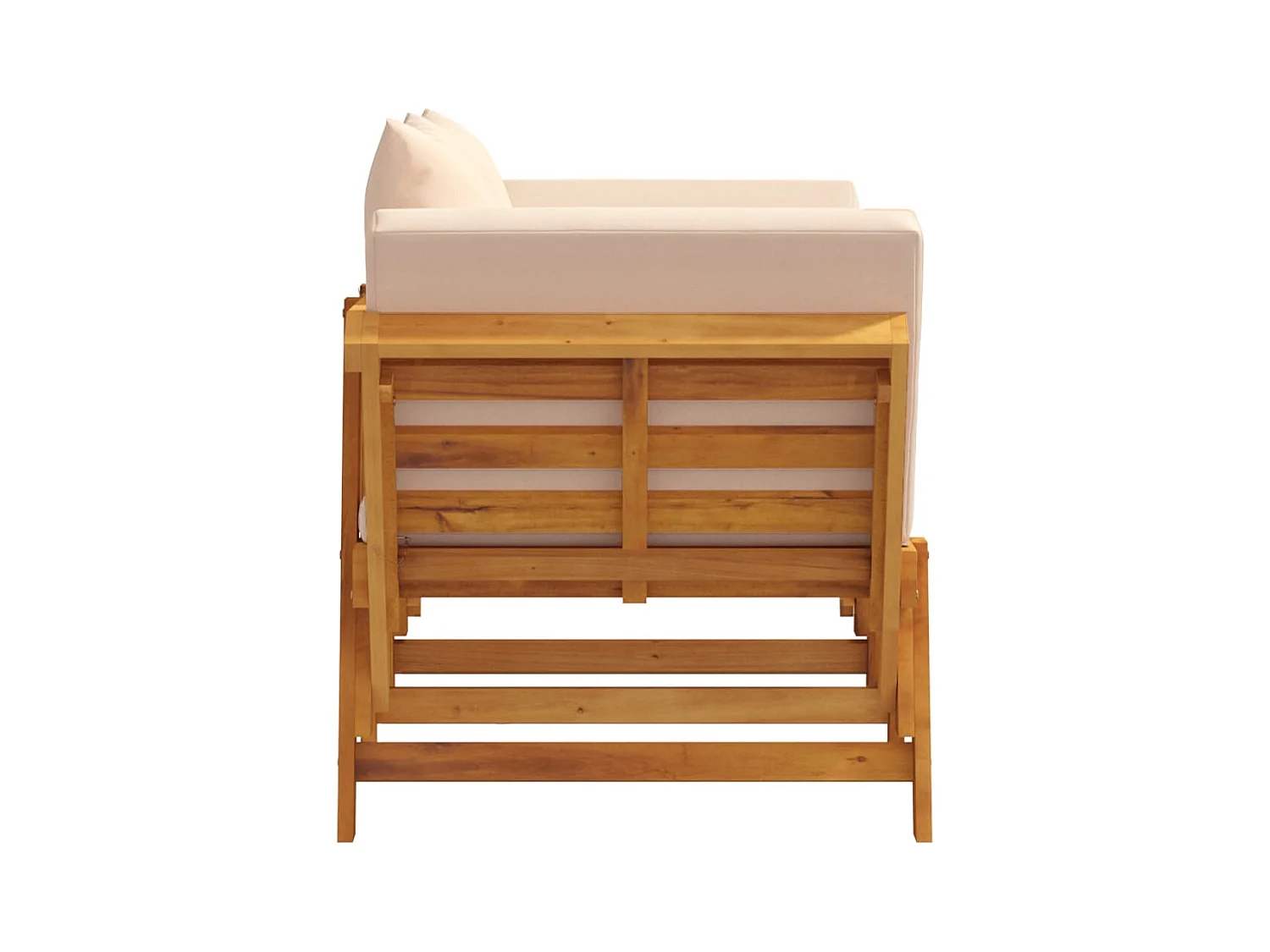 Banc de jardin avec coussins 2 en 1 bois d'acacia massif