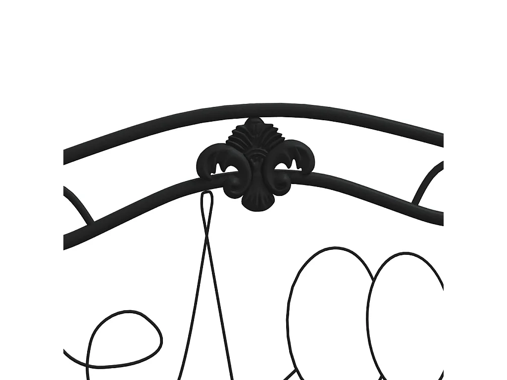 Banc de jardin 2 places 104 cm Noir Acier