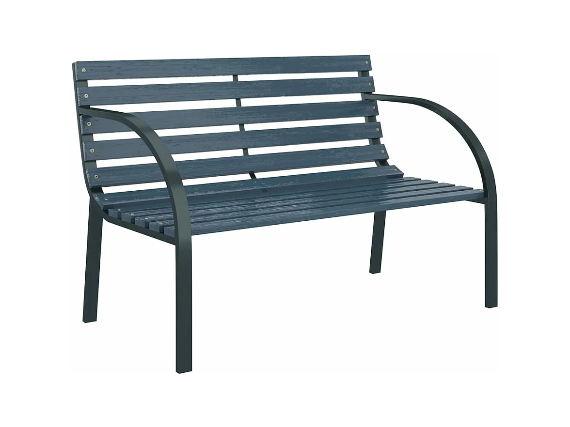 Banc de jardin 120 cm Gris Bois