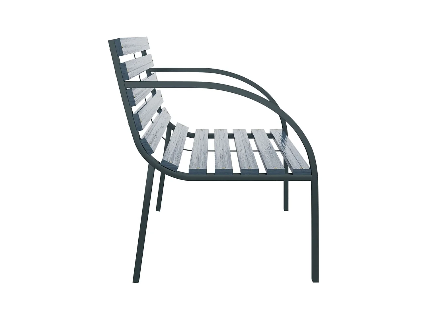 Banc de jardin 120 cm Gris Bois