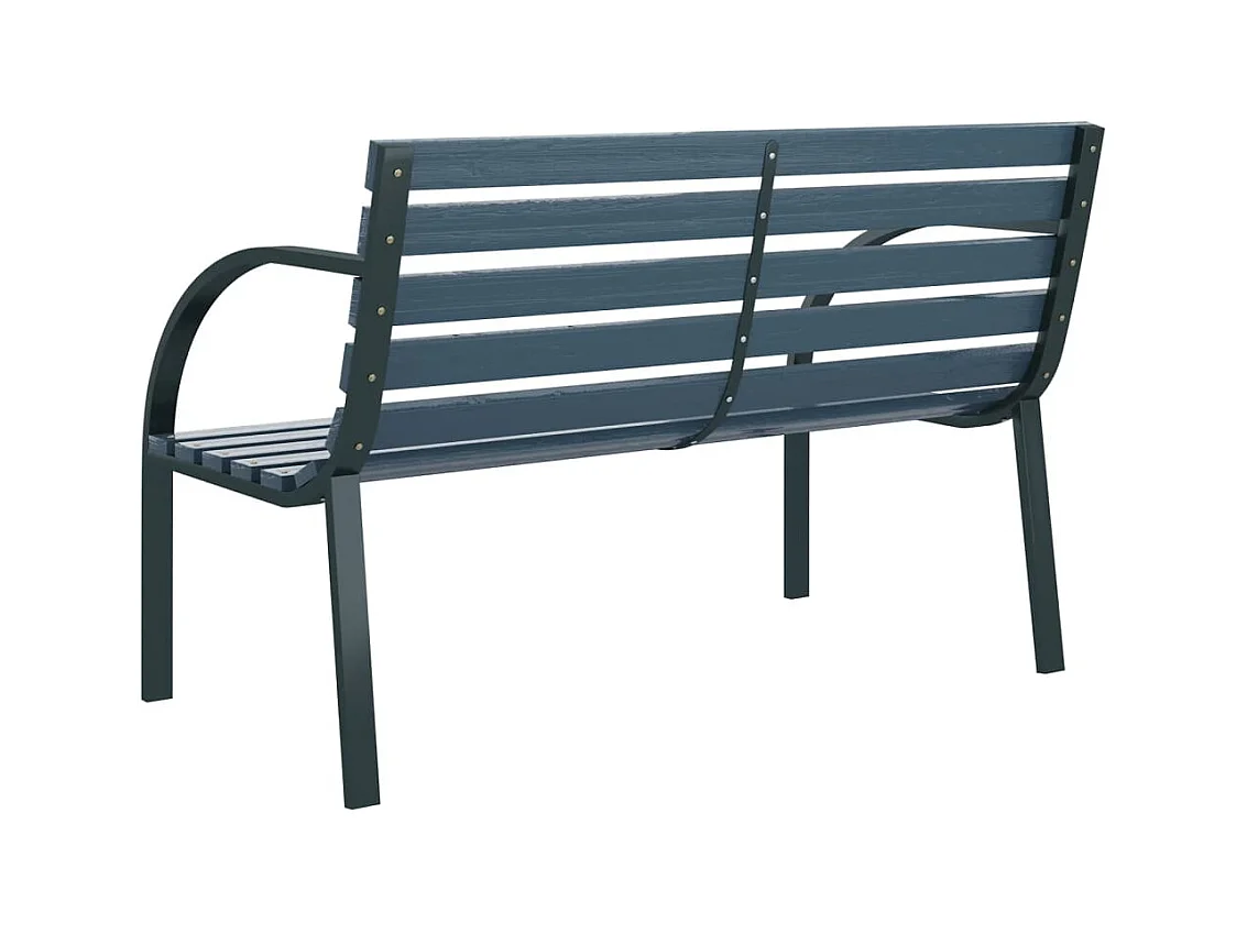 Banc de jardin 120 cm Gris Bois